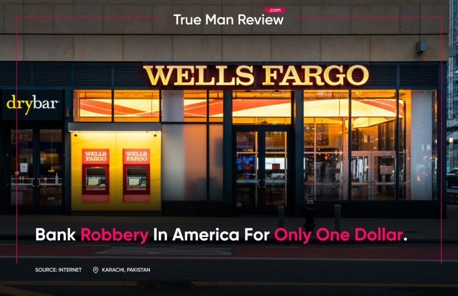 Bank robbery in america for only one dollar.