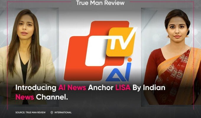 Ai news anchor lisa by indian news channel
