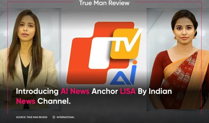Ai news anchor lisa by indian news channel