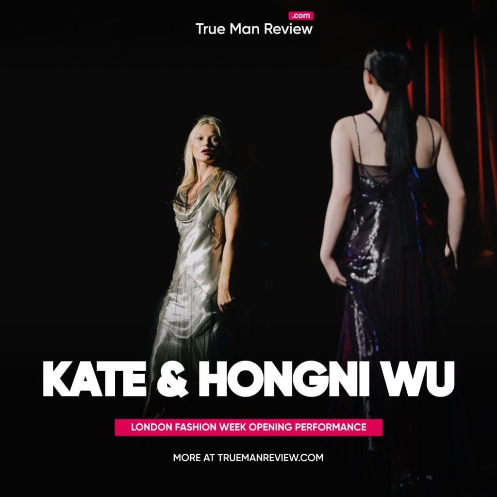 Kate moss and hongni wu at london fashion week 2023